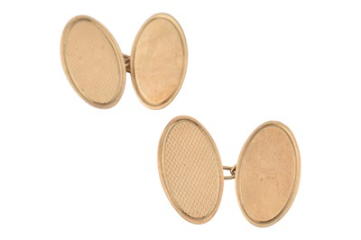 Lot 126 - PAIR OF HALLMARKED 9CT GOLD CUFFLINKS
