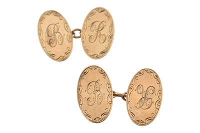 Lot 122 - PAIR OF HALLMARKED 9CT GOLD CUFFLINKS