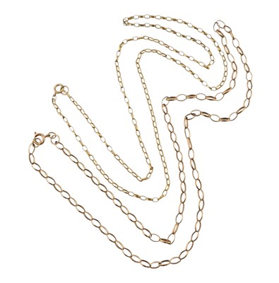 Lot 438 - TWO 9CT GOLD CHAIN NECKLACES