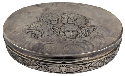 Lot 75 - EDWARD VII HALLMARKED SILVER LIDDED JEWELLERY / TRINKET BOX