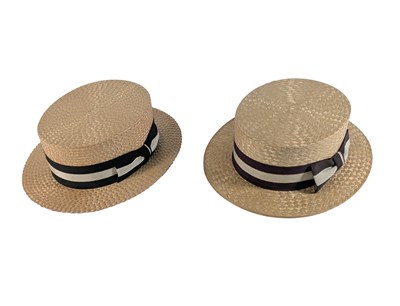 Lot 20 - MORECAMBE & WISE - ERIC MORECAMBE OWNED STRAW BOATERS