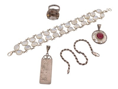 Lot 139 - COLLECTION OF SILVER & WHITE METAL JEWELLERY