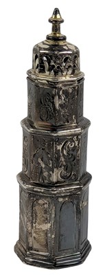 Lot 68 - 19TH CENTURY VICTORIAN HALLMARKED SILVER SUGAR CASTER / SIFTER