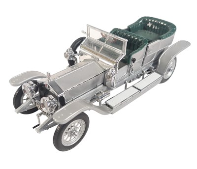 Lot 147 - DIECAST - FRANKLIN MINT 1/24 SCALE ROLLS ROYCE SILVER GHOST WITH BO