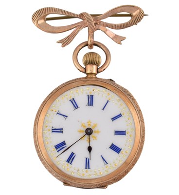 Lot 210 - EARLY 20TH CENTURY 14CT GOLD OPEN FACE POCKET WATCH