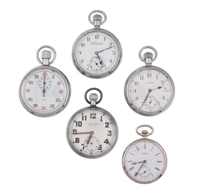Lot 187 - COLLECTION OF POCKET WATCHS & A STOP WATCH