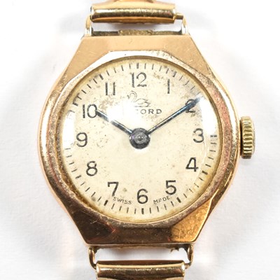 Lot 46a - VINTAGE RECORD LADIES 9CT COCKTAIL WRISTWATCH