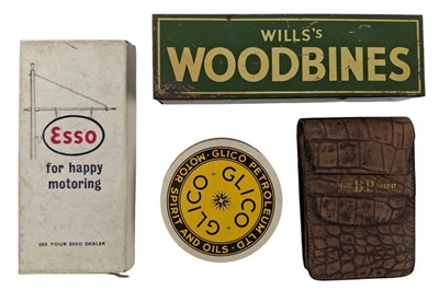 Lot 120 - TWO MIDCENTURY DECKS OF ADVERTISING PLAYING CARDS & A TIN OF DOMINOES