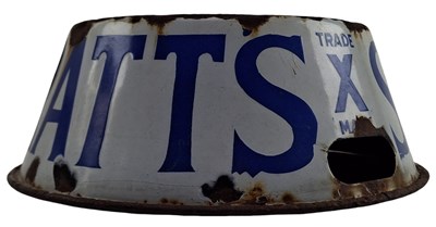 Lot 2 - SPRATT'S - EARLY 20TH CENTURY ENAMEL DOG BOWL