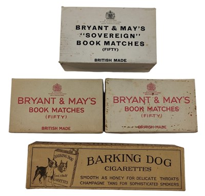 Lot 228 - TOBACCIANA. THREE VINTAGE BOXED BRYANT & MAY SOVEREIGN BOOK MATCHES & OTHERS
