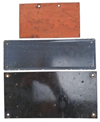 Lot 139 - THREE MID-CENTURY INDUSTRIAL FACTORY SIGNS, TWO ENAMEL