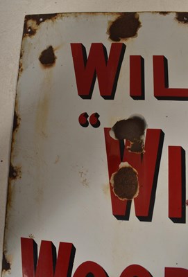 Lot 90 - EARLY 20TH CENTURY WILLS WOODBINE ENAMEL ADVERTISING SIGN