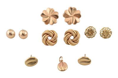 Lot 429 - COLLECTION OF YELLOW METAL & 9CT GOLD EARRINGS