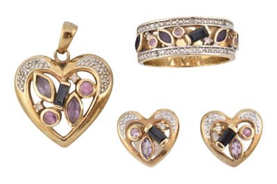 Lot 403 - SUITE OF 9CT GOLD JEWELLERY