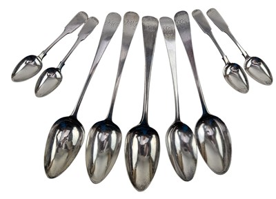 Lot 22 - COLLECTION OF 19TH CENTURY GEORGE III HALLMARKED SILVER TABLE SPOONS
