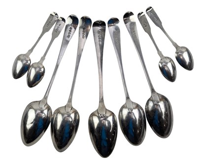 Lot 22 - COLLECTION OF 19TH CENTURY GEORGE III HALLMARKED SILVER TABLE SPOONS