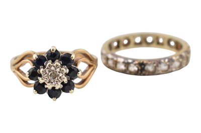 Lot 294 - TWO 9CT GOLD GEM SET RINGS
