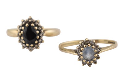 Lot 121 - TWO HALLMARKED 9CT GOLD & GEM SET RINGS