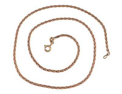 Lot 139 - HALLMARKED 9CT GOLD FANCY LINK CHAIN NECKLACE