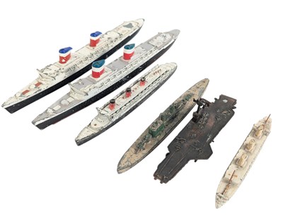 Lot 49 - DIECAST - x6 MINIC, DINKY & OTHER SHIP MODELS