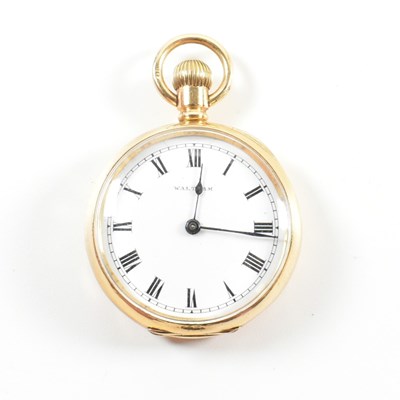 Lot 22 - EDWARDIAN 18CT GOLD WALTHAM FOB WATCH