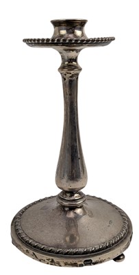 Lot 58 - EARLY 20TH CENTURY EDWARD VII HALLMARKED SILVER CANDLESTICK