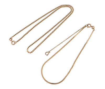 Lot 490 - HALLMARKED 9CT GOLD NECKLACE & ANKLE BRACELET
