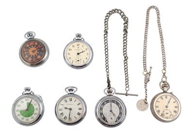 Lot 85 - COLLECTION OF POCKET WATCHES INC GAMBLING ROTO FRUIT WATCH