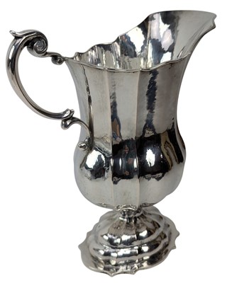 Lot 15 - 20TH CENTURY ITALIAN VENETIAN 800 SILVER PLANISHED WATER PITCHER