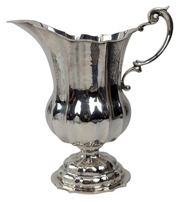 Lot 15 - 20TH CENTURY ITALIAN VENETIAN 800 SILVER PLANISHED WATER PITCHER