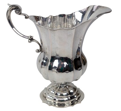 Lot 15 - 20TH CENTURY ITALIAN VENETIAN 800 SILVER PLANISHED WATER PITCHER