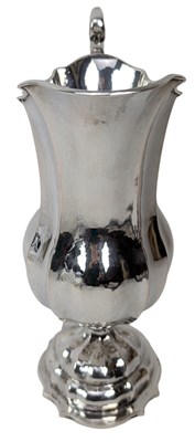 Lot 15 - 20TH CENTURY ITALIAN VENETIAN 800 SILVER PLANISHED WATER PITCHER