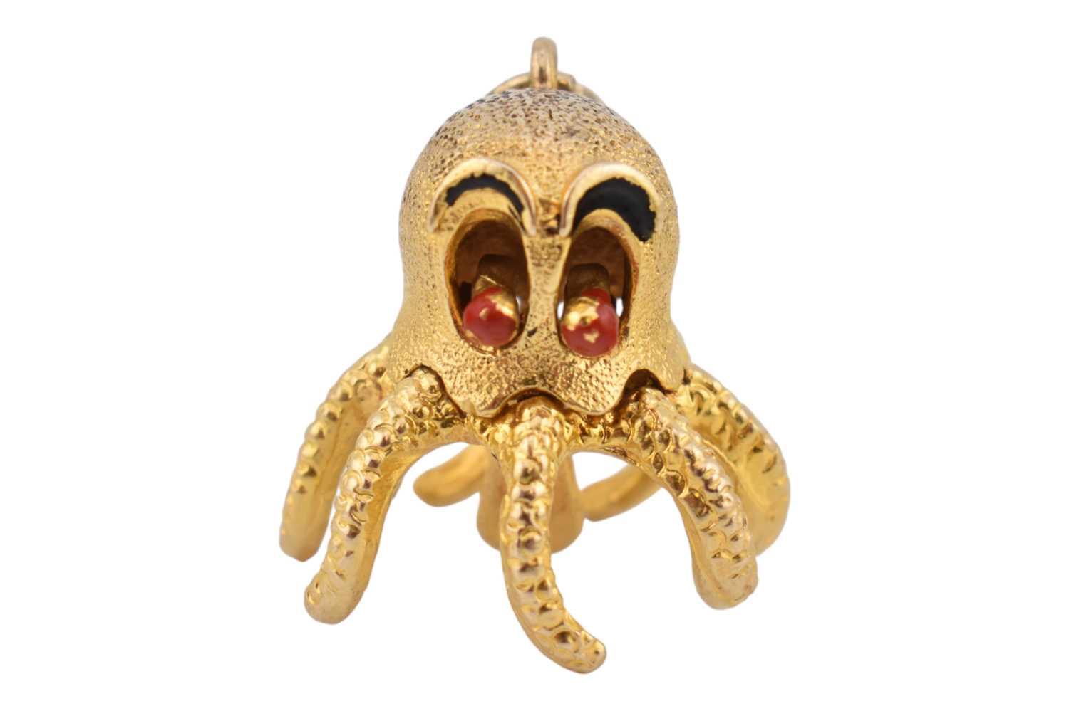 Lot 30 - HALLMARKED 9CT GOLD OCTOPUS CHARM
