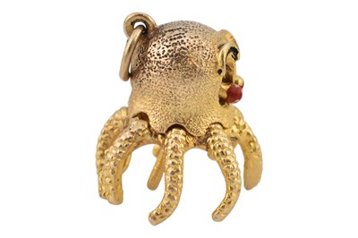 Lot 30 - HALLMARKED 9CT GOLD OCTOPUS CHARM