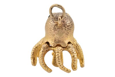 Lot 30 - HALLMARKED 9CT GOLD OCTOPUS CHARM