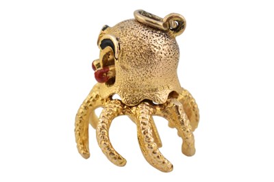 Lot 30 - HALLMARKED 9CT GOLD OCTOPUS CHARM
