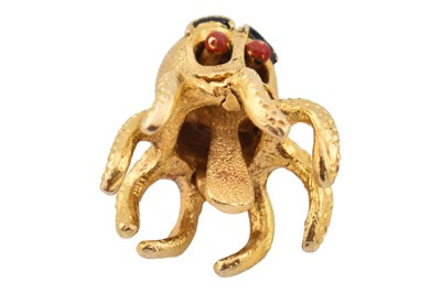 Lot 30 - HALLMARKED 9CT GOLD OCTOPUS CHARM