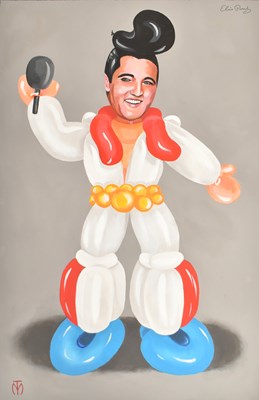 Lot 79 - MICHAEL R TANDY (B. 1942) - ELVIS FROM THE CAMP ART SERIES