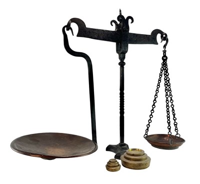 Lot 138 - J. NEWMAN, DUBLIN - SET OF TURN OF THE CENTURY SHOP SCALES