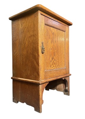 Lot 184 - LATE 19TH CENTURY ARTS & CRAFTS POT CUPBOARD