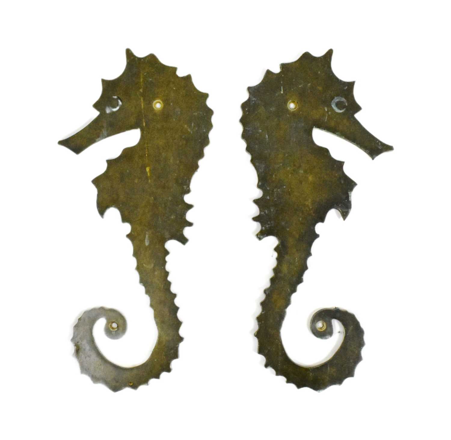 Lot 35 - FORMER BRISTOL ZOO GARDENS - SEAHORSE AQUARIUM DOOR HANDLES