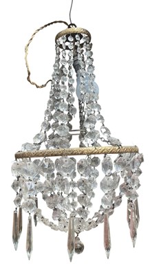 Lot 599 - LATE 19TH / EARLY 20TH CENTURY HANGING CHANDELIER