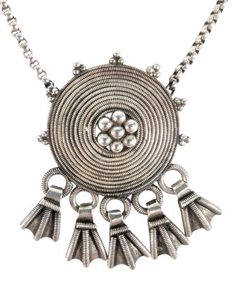 Lot 30 - 1960S NORDIC FINNISH SILVER PENDANT NECKLACE