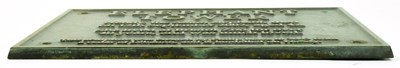 Lot 41 - FORMER BRISTOL ZOO GARDENS - ELEPHANT TOWER - BRONZE PLAQUE