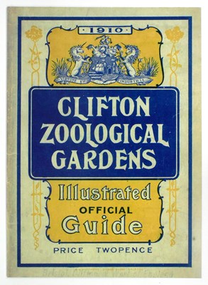 Lot 46 - FORMER BRISTOL ZOO GARDENS - REPLICA SIGN 1910 GUIDE BOOK