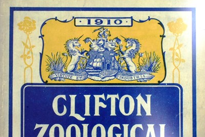 Lot 46 - FORMER BRISTOL ZOO GARDENS - REPLICA SIGN 1910 GUIDE BOOK