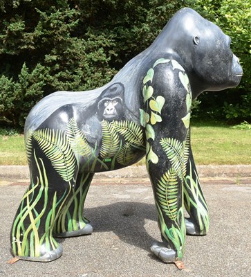 Lot 75 - FORMER BRISTOL ZOO GARDENS - WOW! GORILLAS - RAFIKI - ORIGINAL TRAIL STATUE