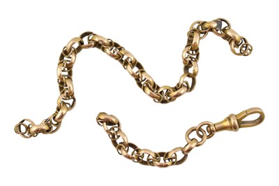 Lot 299 - A 10CT GOLD FANCY LINK CHAIN