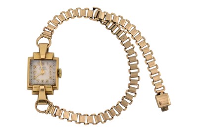 Lot 354 - HALLMARKED 9CT GOLD MAJEX 17 JEWEL WRISTWATCH