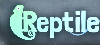 Lot 92 - FORMER BRISTOL ZOO GARDENS - REPTILE HOUSE ENTRANCE SIGN